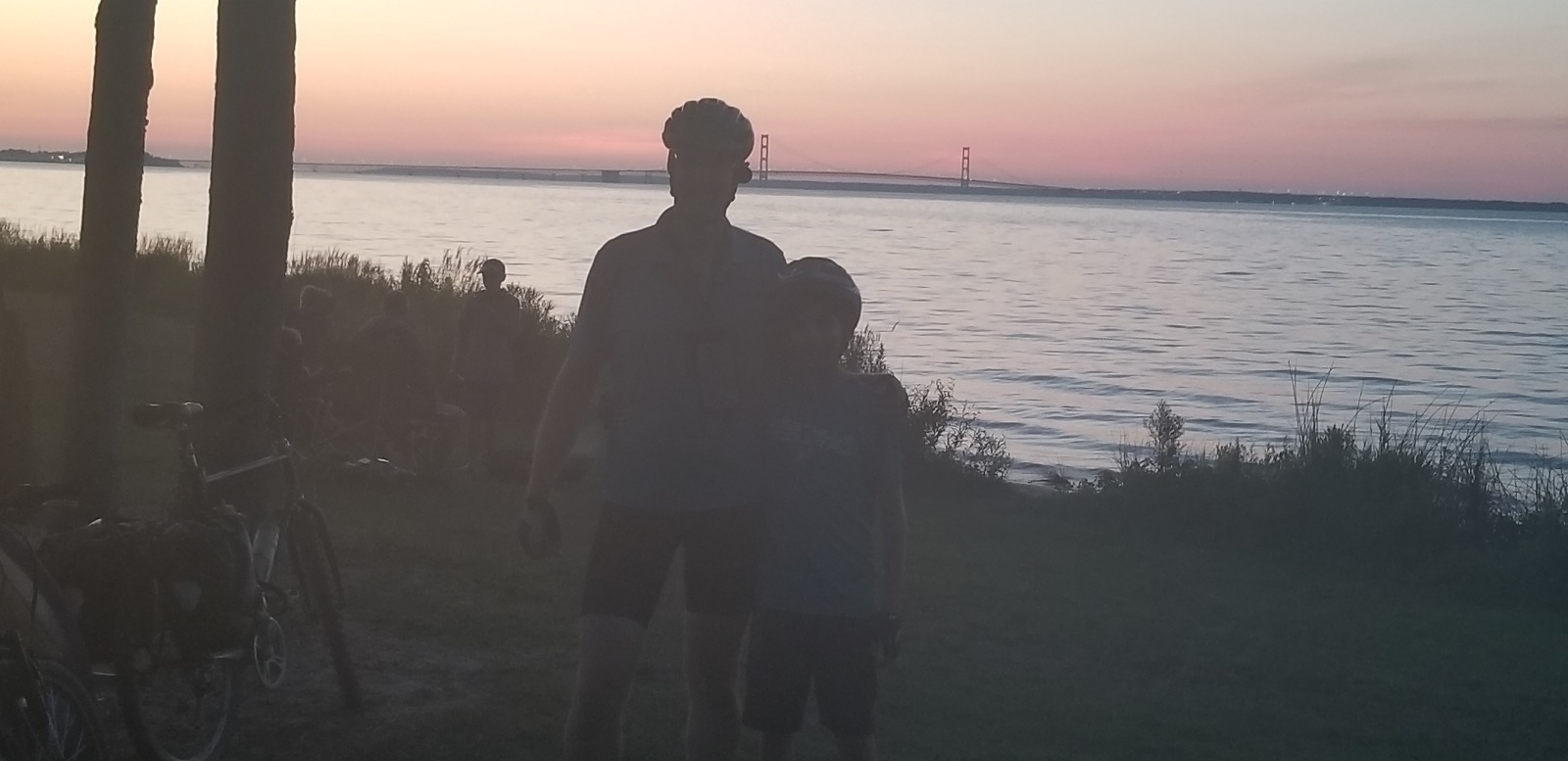Photo of me and dad after the 1st cycling trip